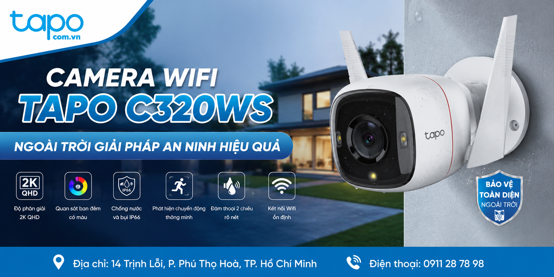 Camera Wifi Tapo C320WS Ngoài Trời Giải Pháp An Ninh Hiệu Quả