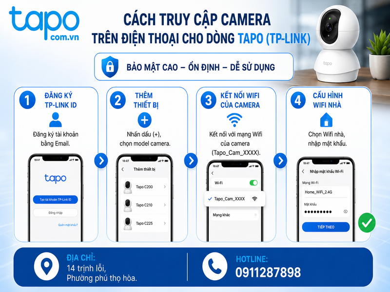Cách truy cập camera trên điện thoại cho dòng Tapo (TP-Link)