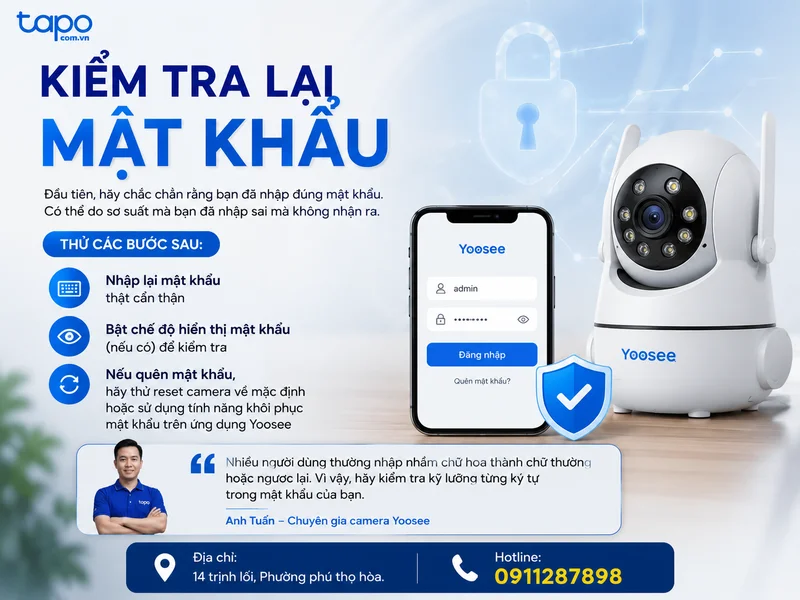 Kiểm tra lại mật khẩu