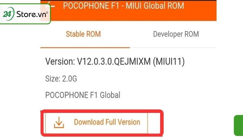 Bạn chọn vào Download Full Version