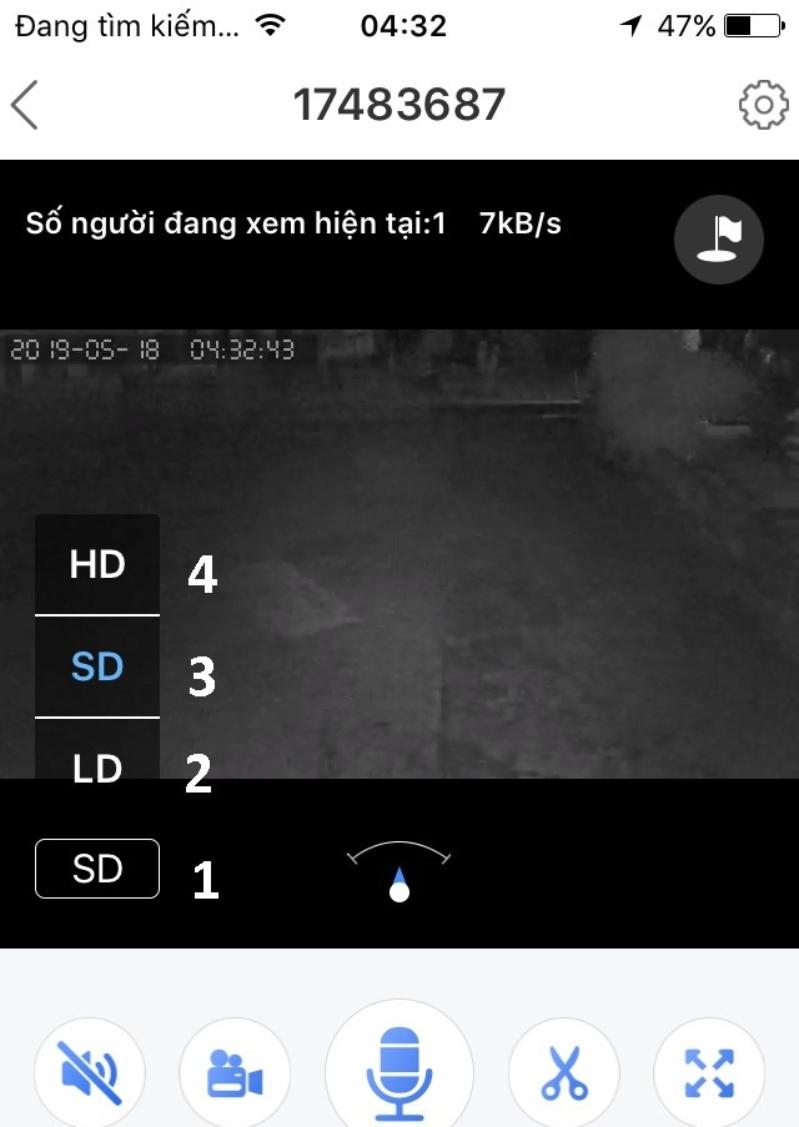 Cách xem camera trên điện thoại iphone và tùy chỉnh chất lượng video