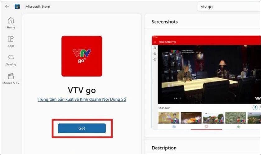 cài đặt vtv go trên pc