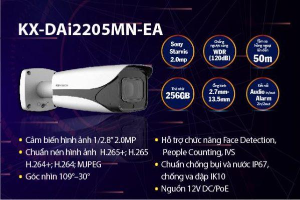 Camera an ninh thân hồng ngoại KX-DAi2205MN-EA
