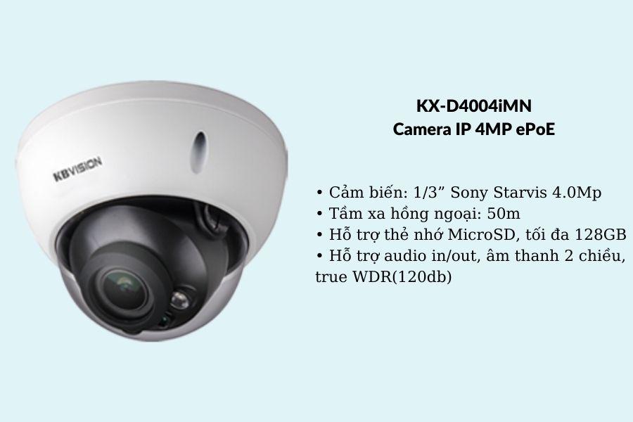 Camera ip hỗ trợ cổng âm thanh, gắn mic rời