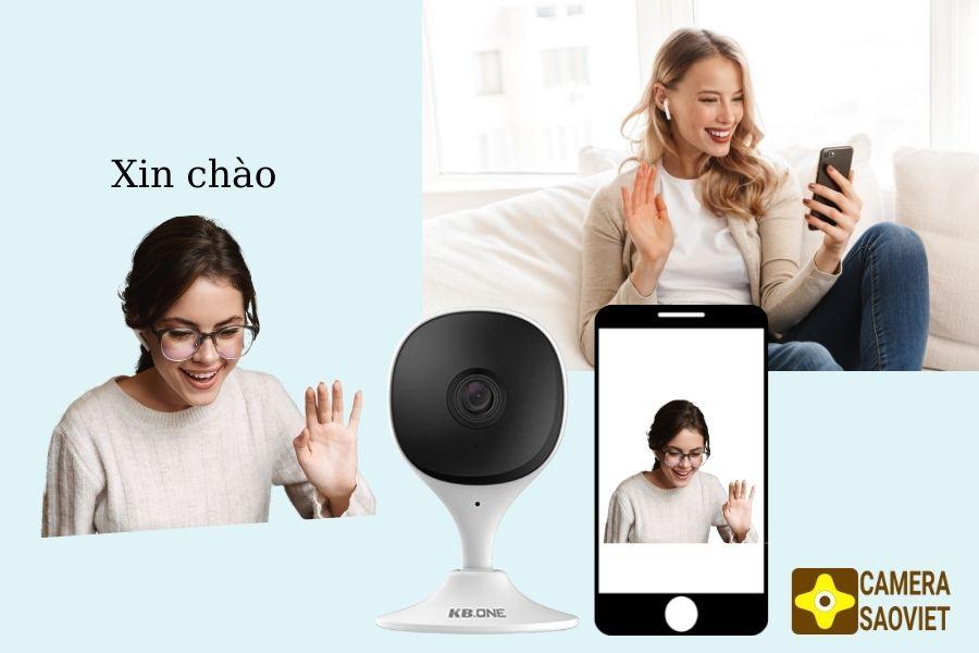 Camera thu được tiếng để trò chuyện 2 chiều