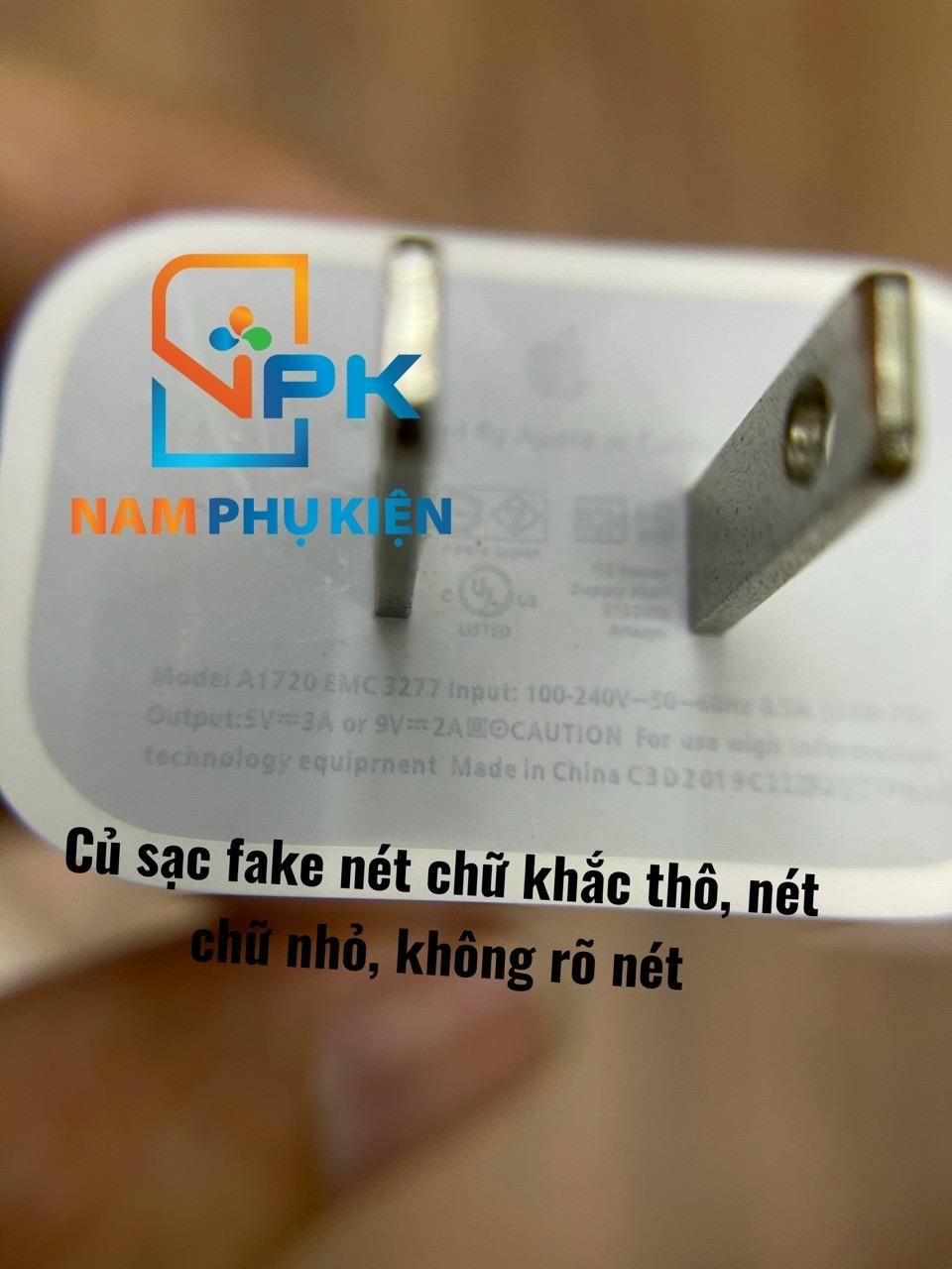 Chi tiết cáp sạc chính hãng