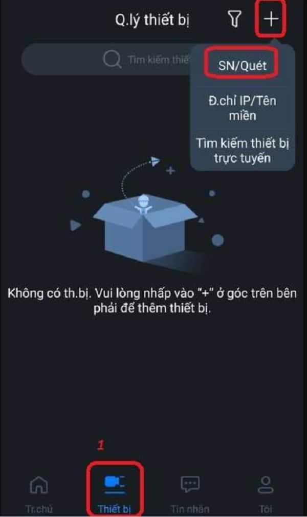 Chọn "icon ngôi nhà"