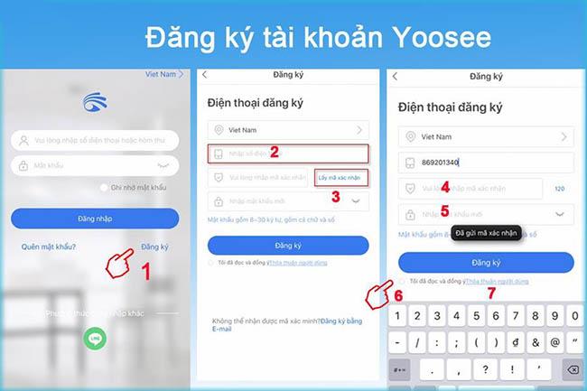 Đăng ký tài khoản Yoosee bằng số điện thoại