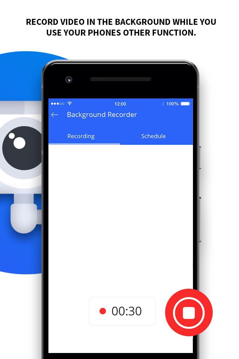 Giao diện của Background Video Recorder