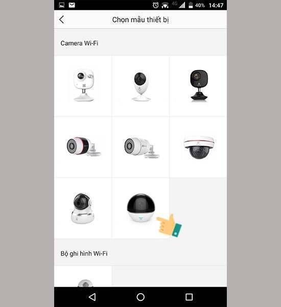 Giao diện xem camera trên ứng dụng Ezviz