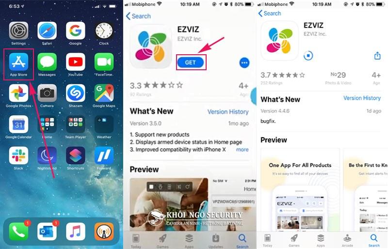 Hướng dẫn cách tải phần mềm xem camera Ezviz trên Iphone, Ipad