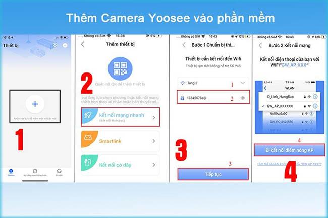 Kết nối Camera Yoosee với điện thoại