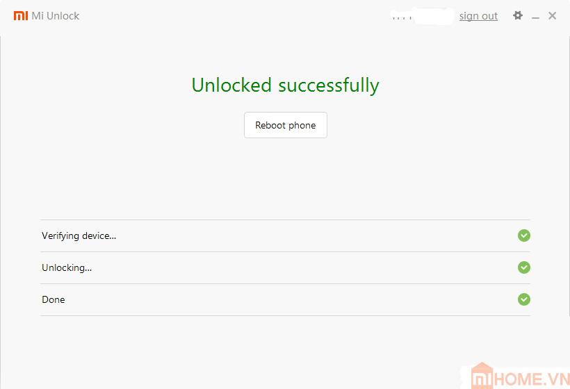 Logo Unlocked khi thành công