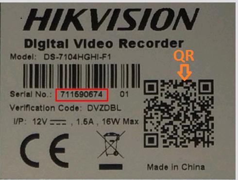 Mã QR trên đầu ghi hình camera