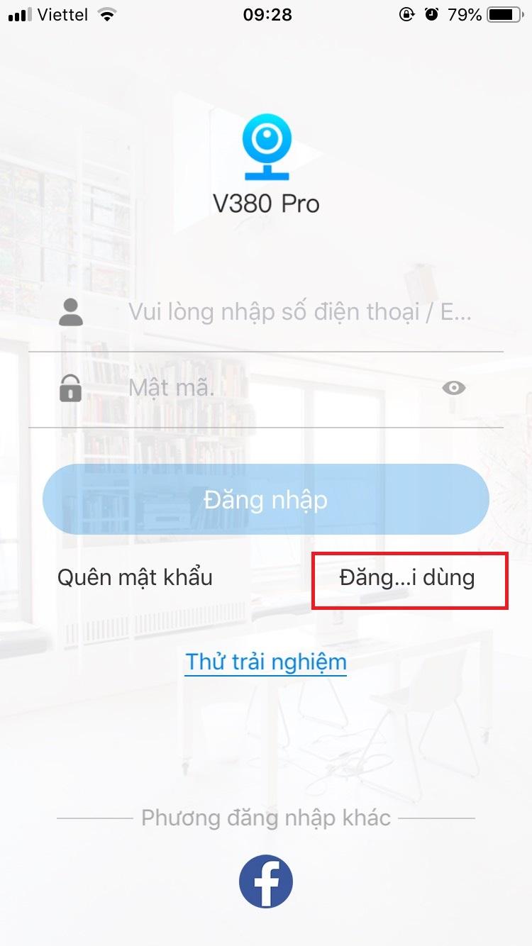 Mẫu đăng ký tài khoản V380