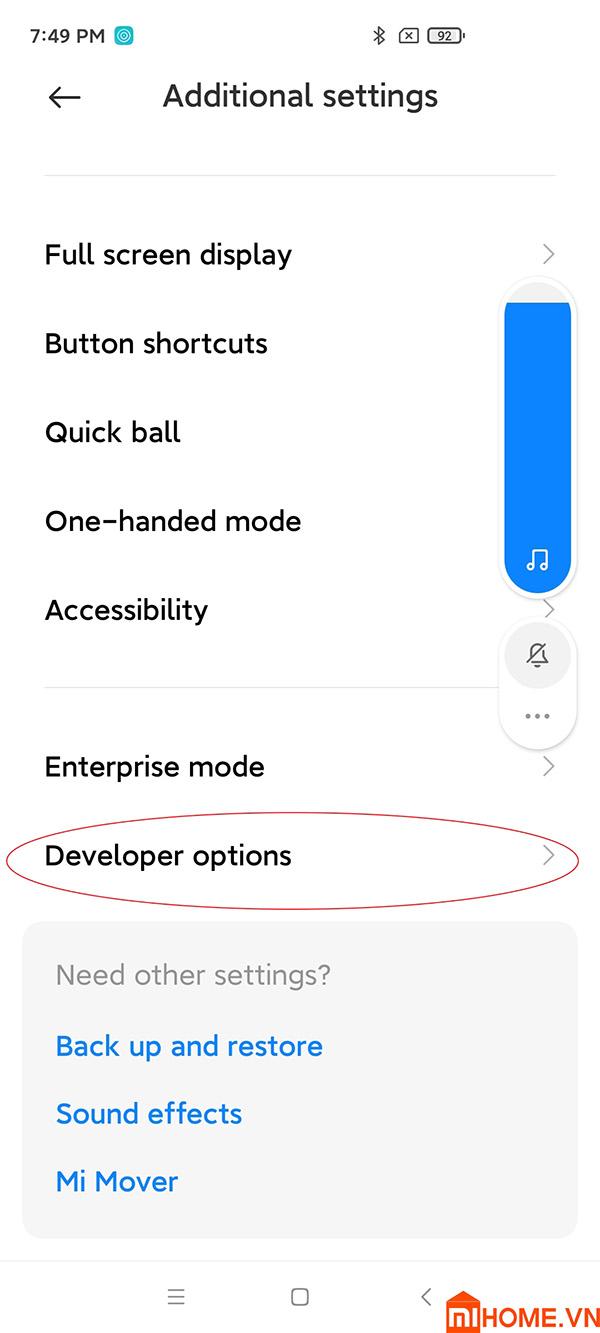 Nháy vào phiên bản MIUI 7 lần