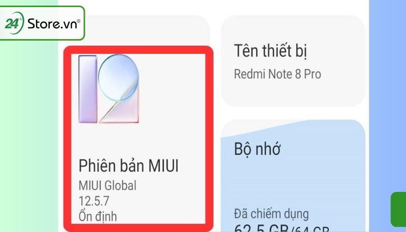 Quay lại phần cài đặt trên điện thoại, sau đó chọn vào Giới thiệu điện thoại