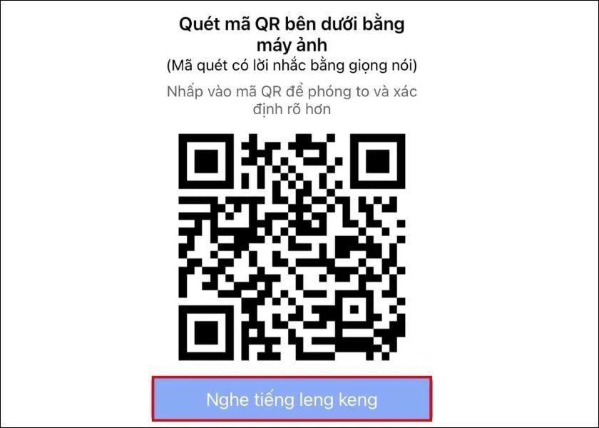 quét mã qr trên màn hình điện thoại vào mắt camera để kết nối