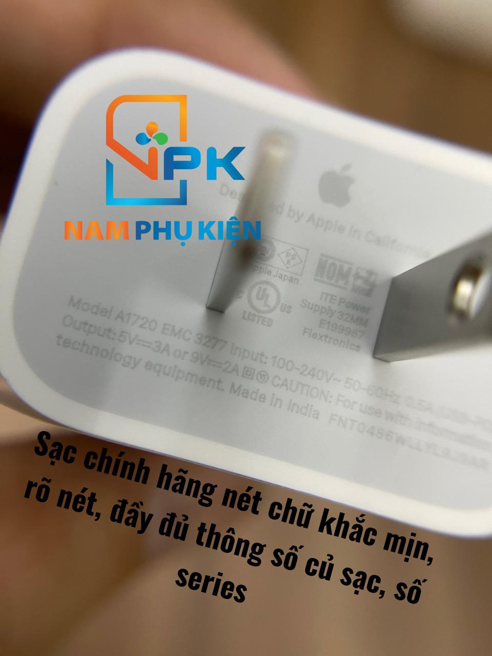 So sánh củ sạc chính hãng và fake