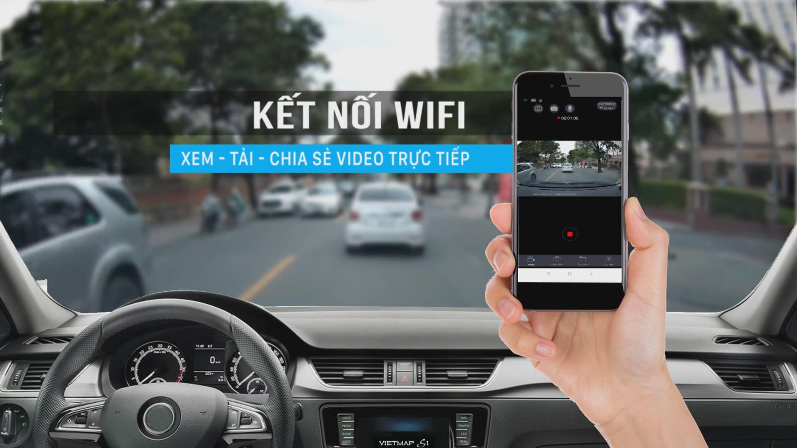 Tính năng kết nối Wifi giúp xem, tải và chia sẻ Video nhanh chóng