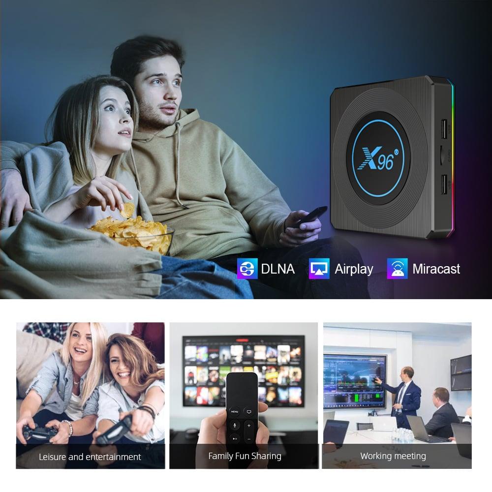 TV Box X96 X4 Ram 4GB + 32GB AndroidTV 11 Wifi Kép CPU S905X4