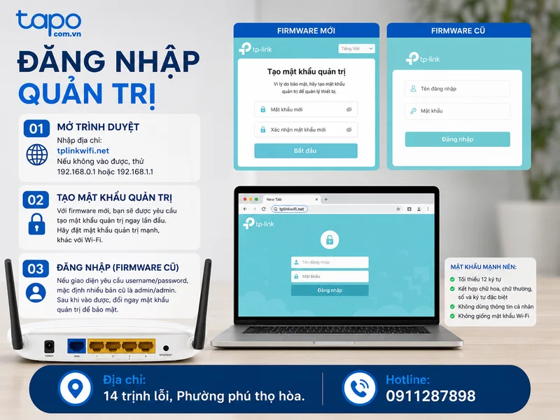 Bước 3: Đăng nhập quản trị