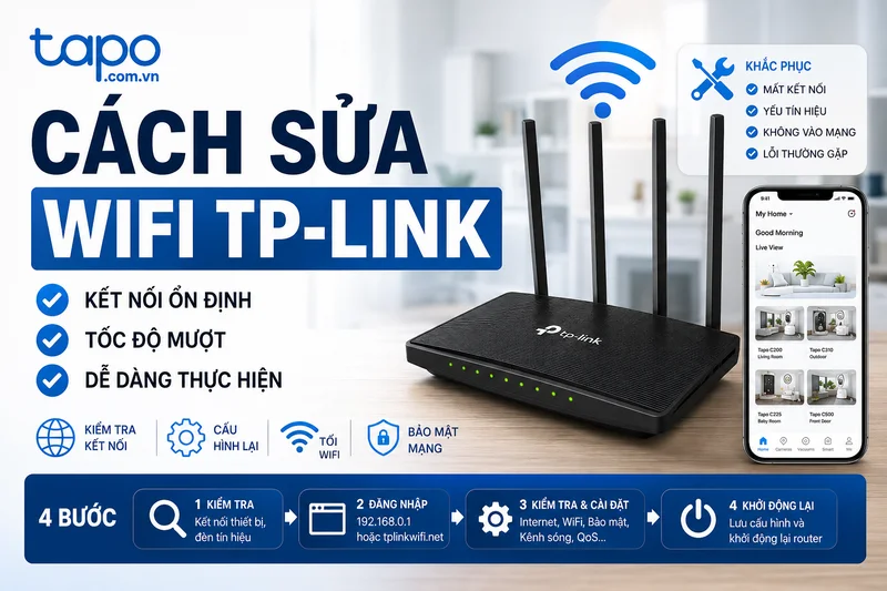 Cách sửa WiFi TP-Link mới nhất: hướng dẫn thực tế, tối ưu cho camera Tapo/Vigi