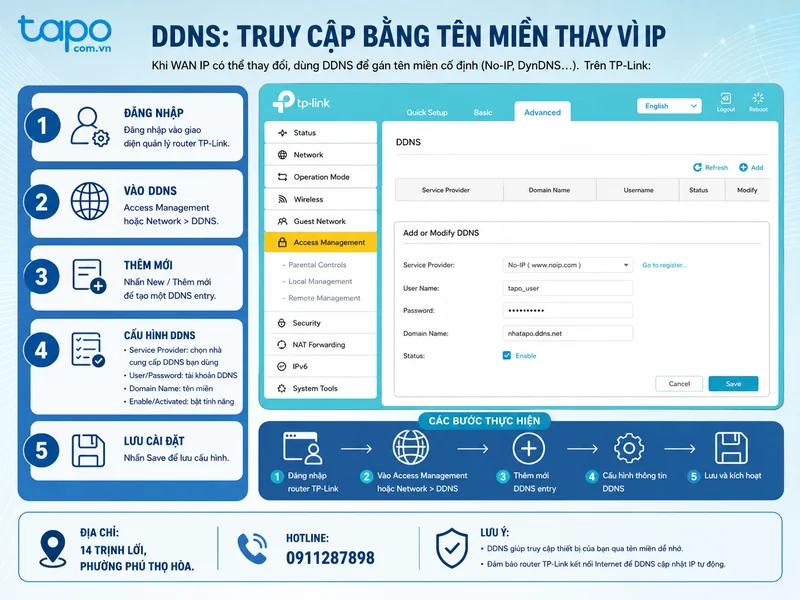 DDNS: truy cập bằng tên miền thay vì IP