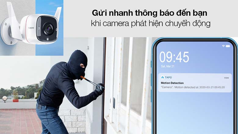Tapo C310 tương thích Google Assistant và Amazon Alexa, điều khiển bằng giọng nói và xem trực tiếp trên màn hình thông minh