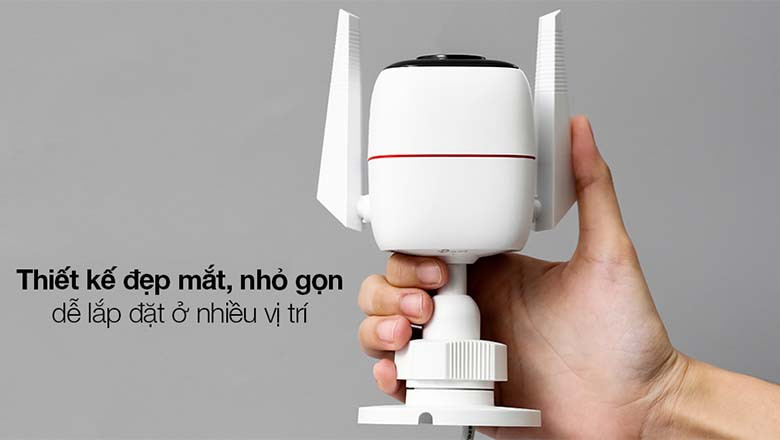 Thiết kế nhỏ gọn của camera TP-Link Tapo C310 dành cho lắp đặt ngoài trời, phù hợp cổng ngõ và sân vườn