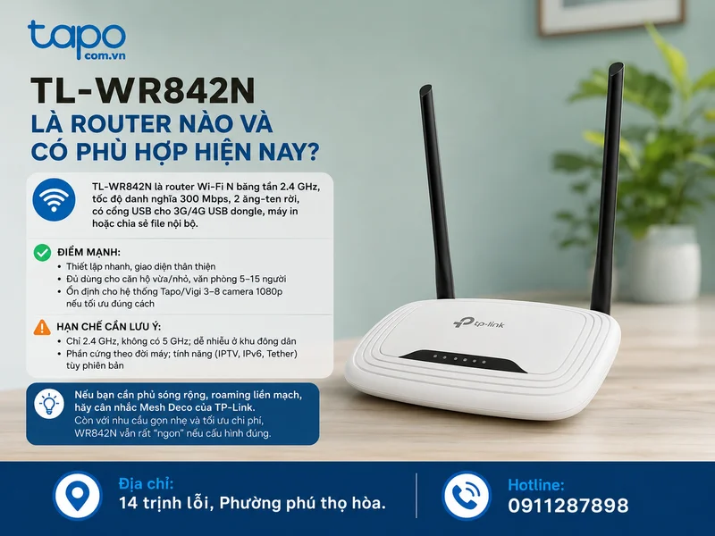 TL‑WR842N là router nào và có phù hợp hiện nay?