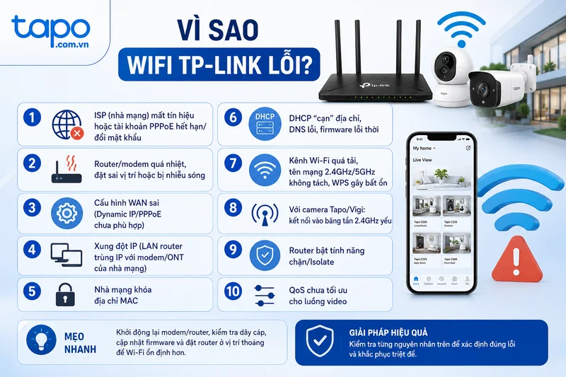 Vì sao WiFi TP-Link lỗi?