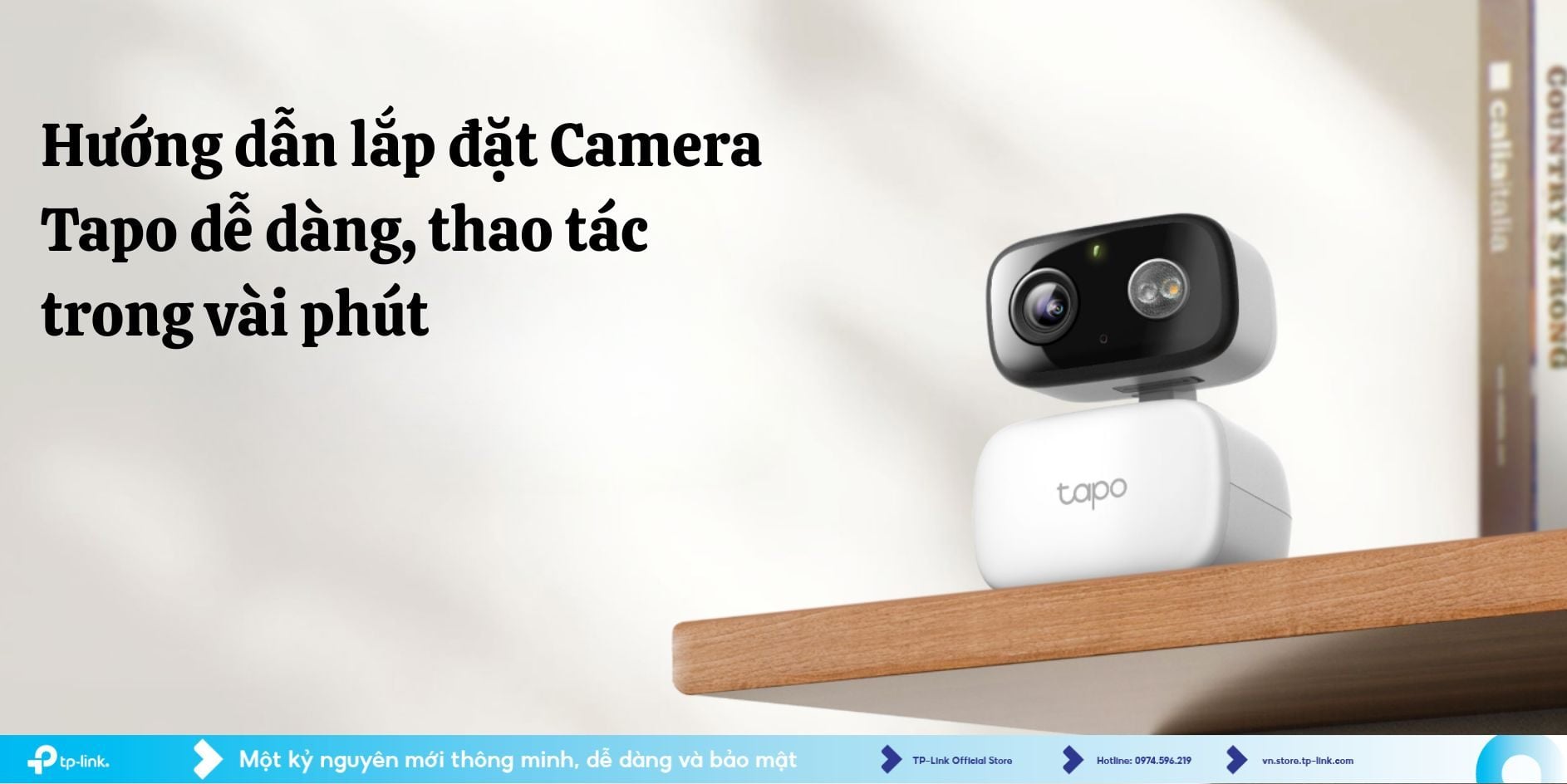 Camera Tapo chính hãng ghi hình màu ban đêm rõ chi tiết ngoài hiên