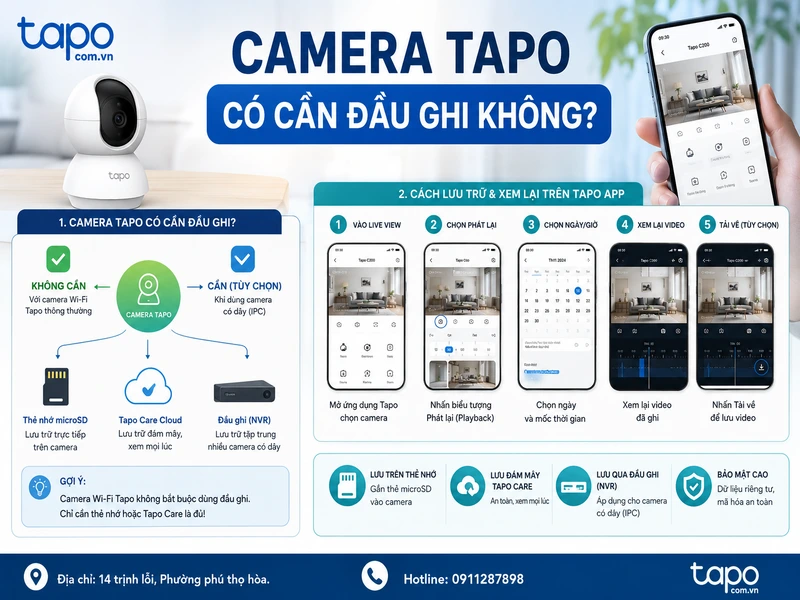 Camera Tapo không có bản ghi: nguyên nhân, cách khắc phục và mẹo phòng tránh