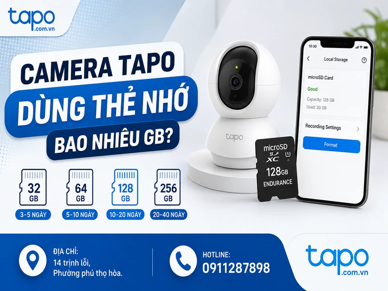 Thẻ nhớ camera Tapo: cách chọn đúng để ghi hình 24/7 ổn định