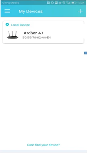 Danh sách thiết bị trong Tether để chọn đúng router cần cấu hình