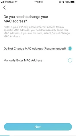 Tùy chọn thay đổi hoặc không thay đổi MAC Address trong Tether