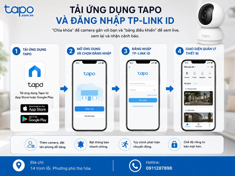 Tải ứng dụng Tapo và đăng nhập TP-Link ID