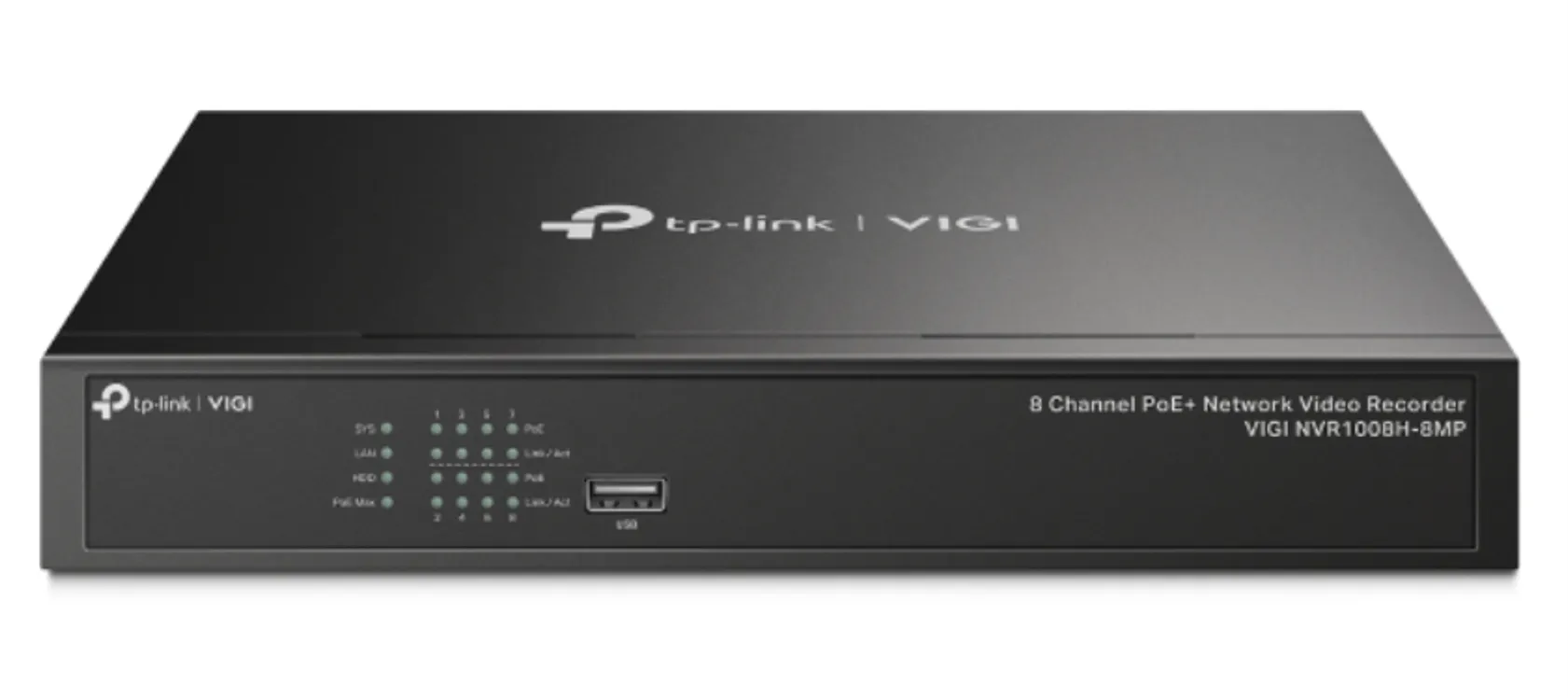 VIGI NVR1008H-8MP - Đầu ghi hình mạng PoE+ VIGI 8 kênh (VIGI 8 Channel PoE+ Network Video Recorder)