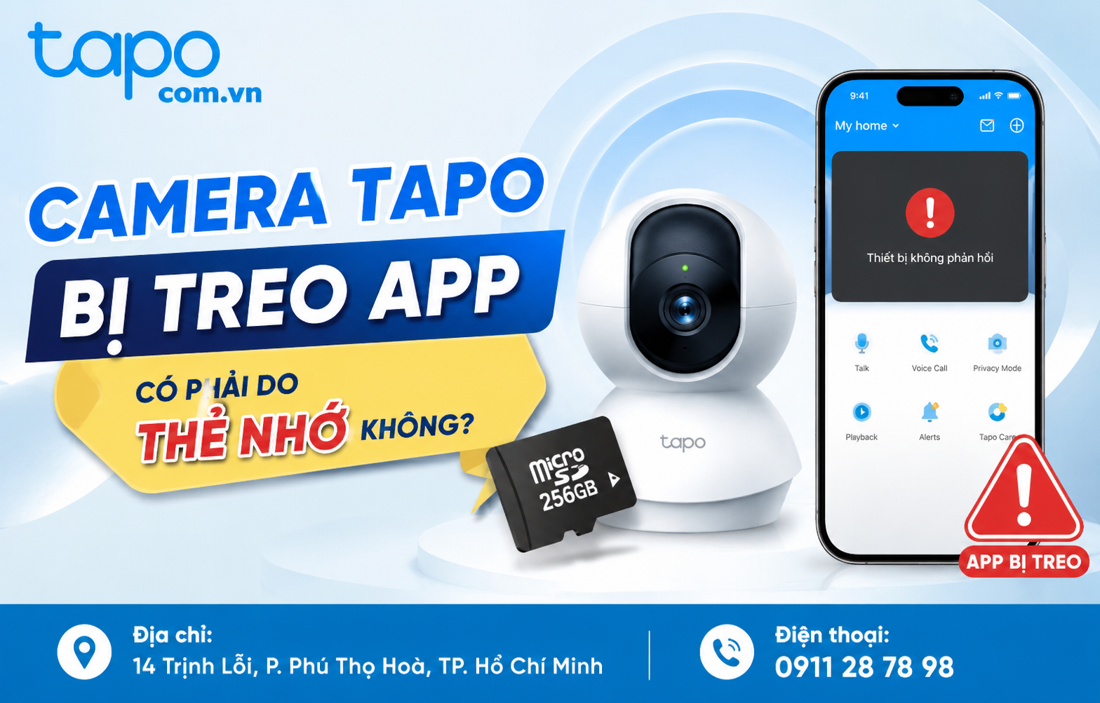 Camera Tapo bị treo app có phải do thẻ nhớ không?