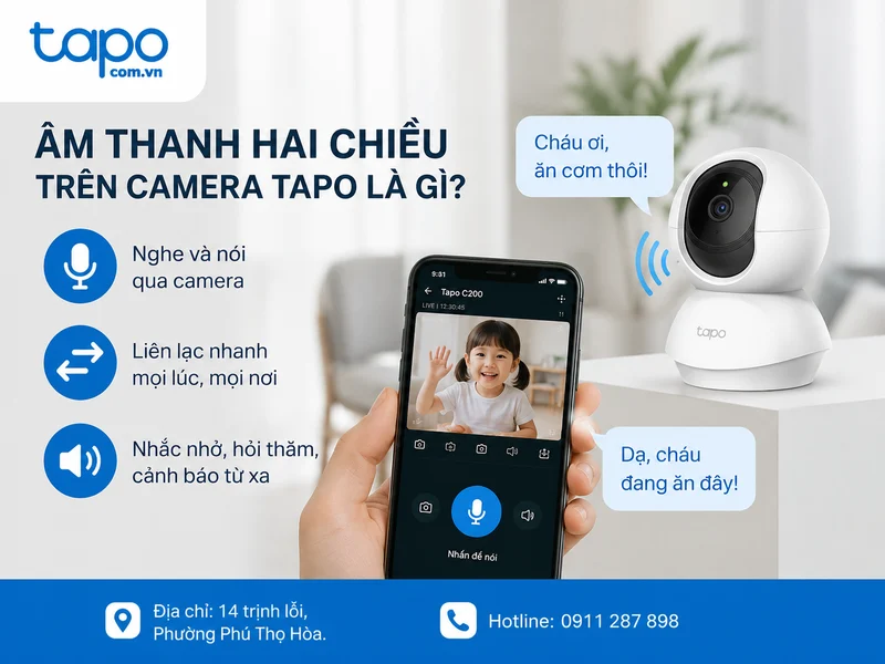 Âm thanh hai chiều trên camera Tapo là gì?