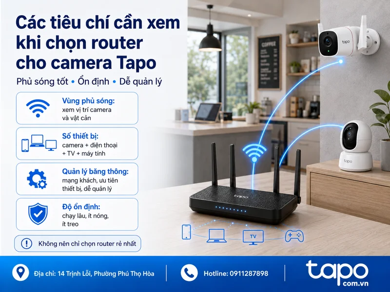 Các tiêu chí cần xem khi chọn router cho camera Tapo