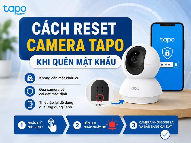 Cách reset camera Tapo khi quên mật khẩu: Hướng dẫn xử lý đúng, tránh mất thời gian