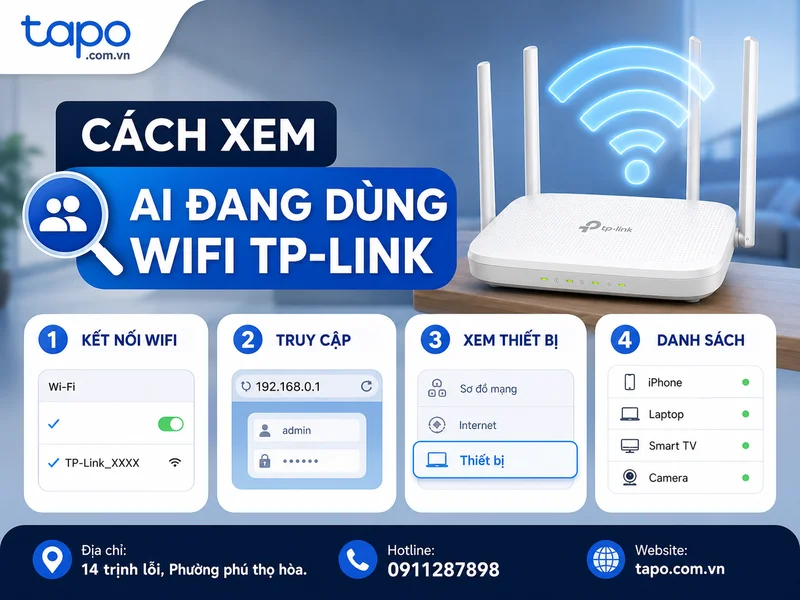 Cách xem ai đang dùng WiFi TP-Link nhanh, dễ làm và an toàn cho mạng gia đình