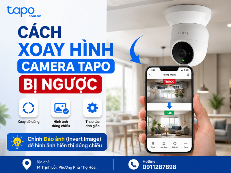 Cách xoay hình camera Tapo bị ngược