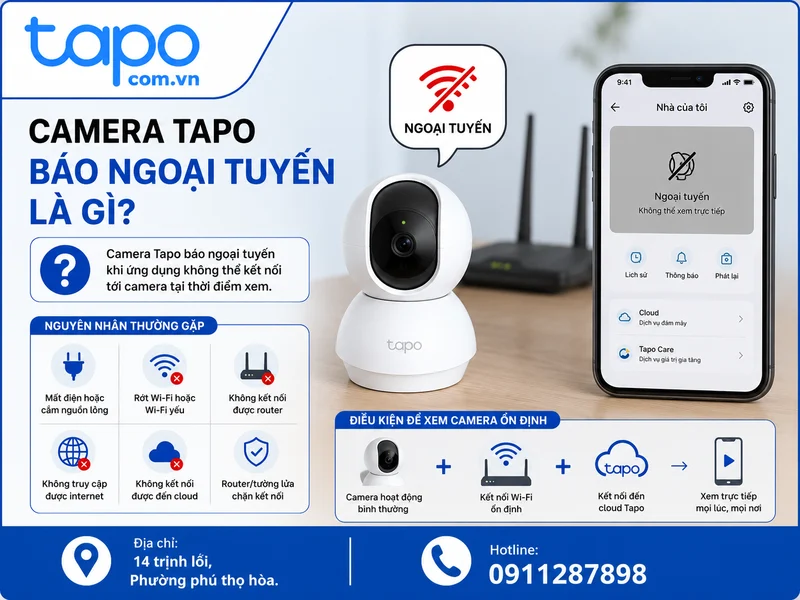 Camera Tapo báo ngoại tuyến là gì?