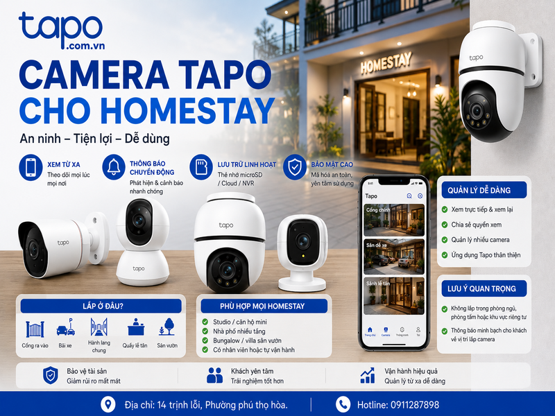 Camera Tapo cho homestay