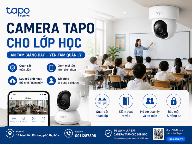 Camera Tapo cho lớp học