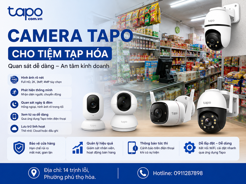 Camera Tapo cho tiệm tạp hóa