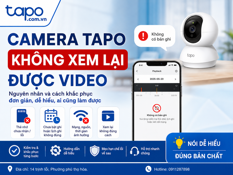 Camera Tapo không xem lại được video